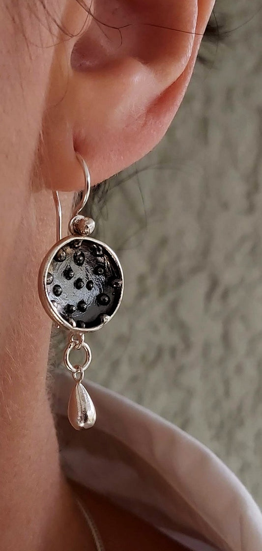 Sweet dangling  silver earrings