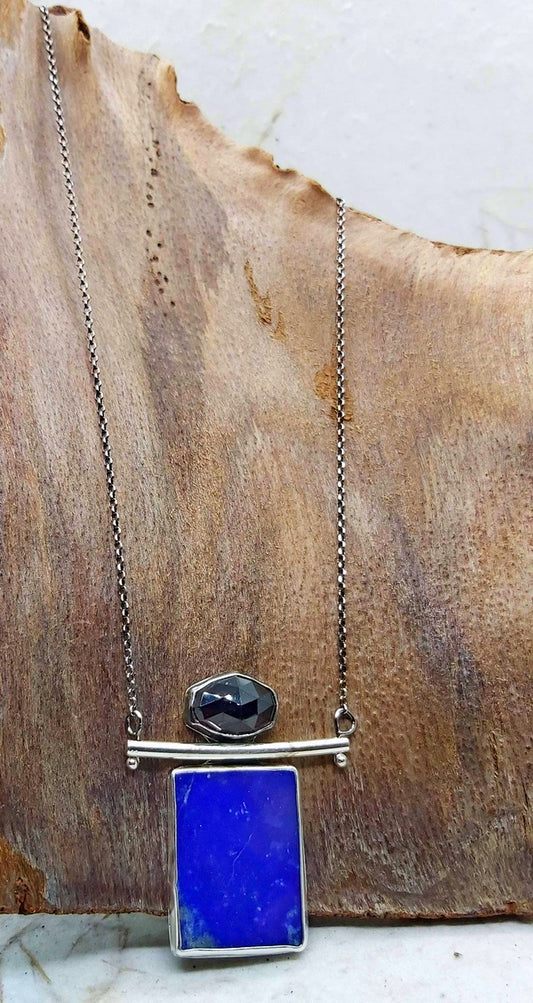Garnet and Lapis Lazuli pendant