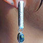 Long studs silver and Kyanite earrings