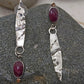 Inverse silver ,gold and sapphire earrings